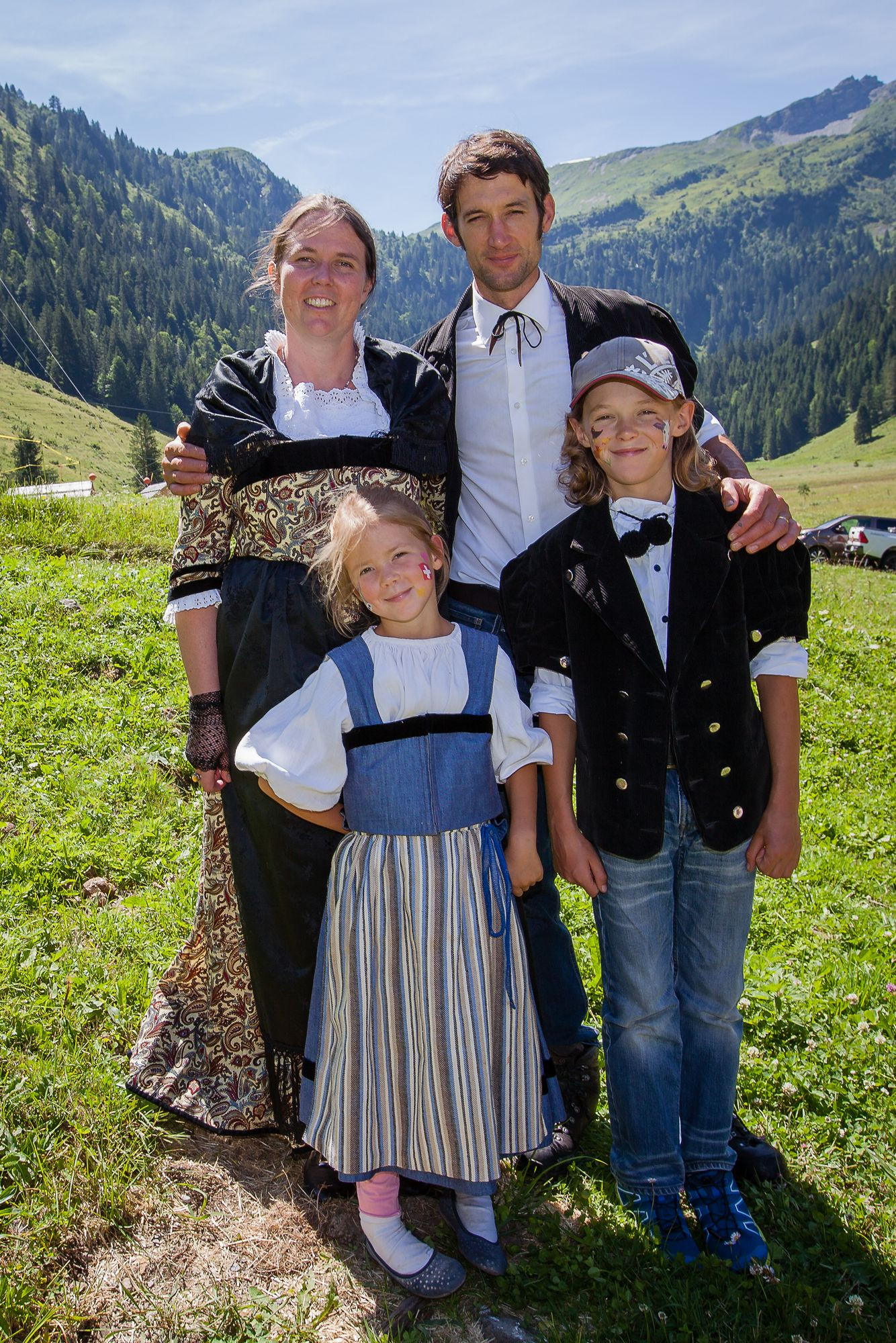 Portrait famille Mottier-Gerber lors du brunch 1er Août 2019